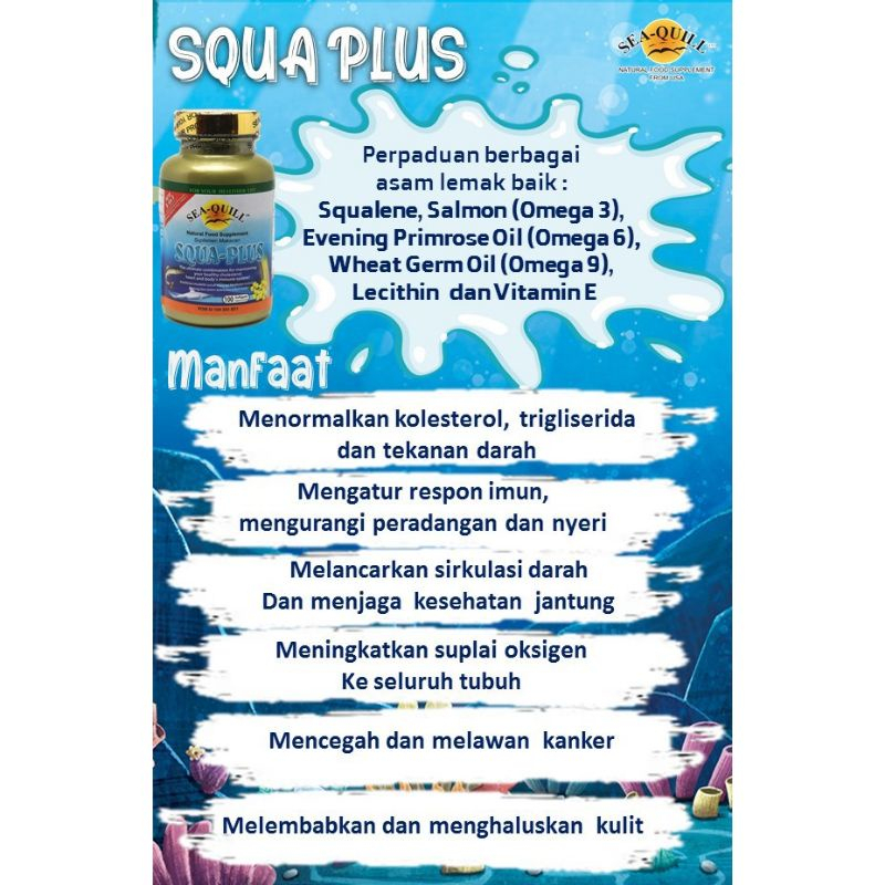 [BPOM] Sea-Quill Squa Plus Isi 50s / Sea Quill / Seaquill Vitamin Jantung Hipertensi / MY MOM