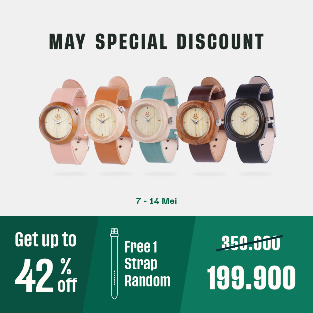 Jam Tangan Kayu Kama Watch Edisi Strap Lantern