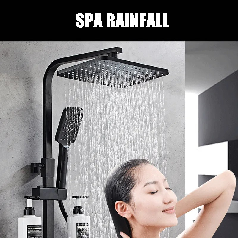 shower kamar mandi satu set 4 Dalam 1 Panas-Dingin Dengan Faucet / set sower kamar mandi tembaga lengkap / Sprayer Faucet Panas Dan Dingin Set Kamar Mandi