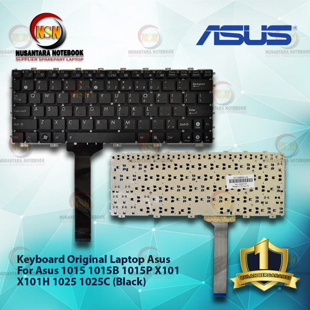 Keyboard Original Laptop Asus 1015 1015B 1015P X101 X101H 1025 1025C (Black)