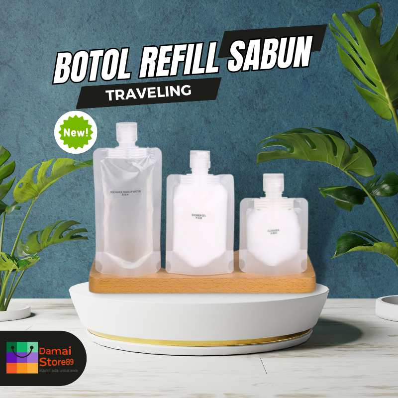 [DM89]BOTOL REFILL SABUN CAIR / PLASTIK FLIPTOP TRAVELING