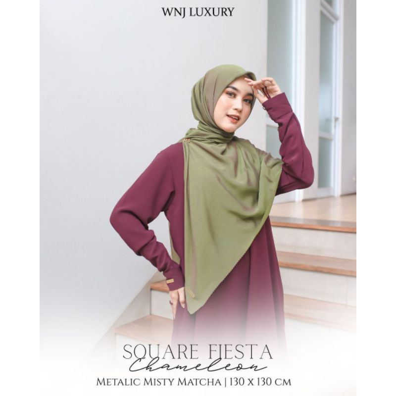 HIJAB JILBAB SEGIEMPAT SQUARE FIESTA BY WNJ