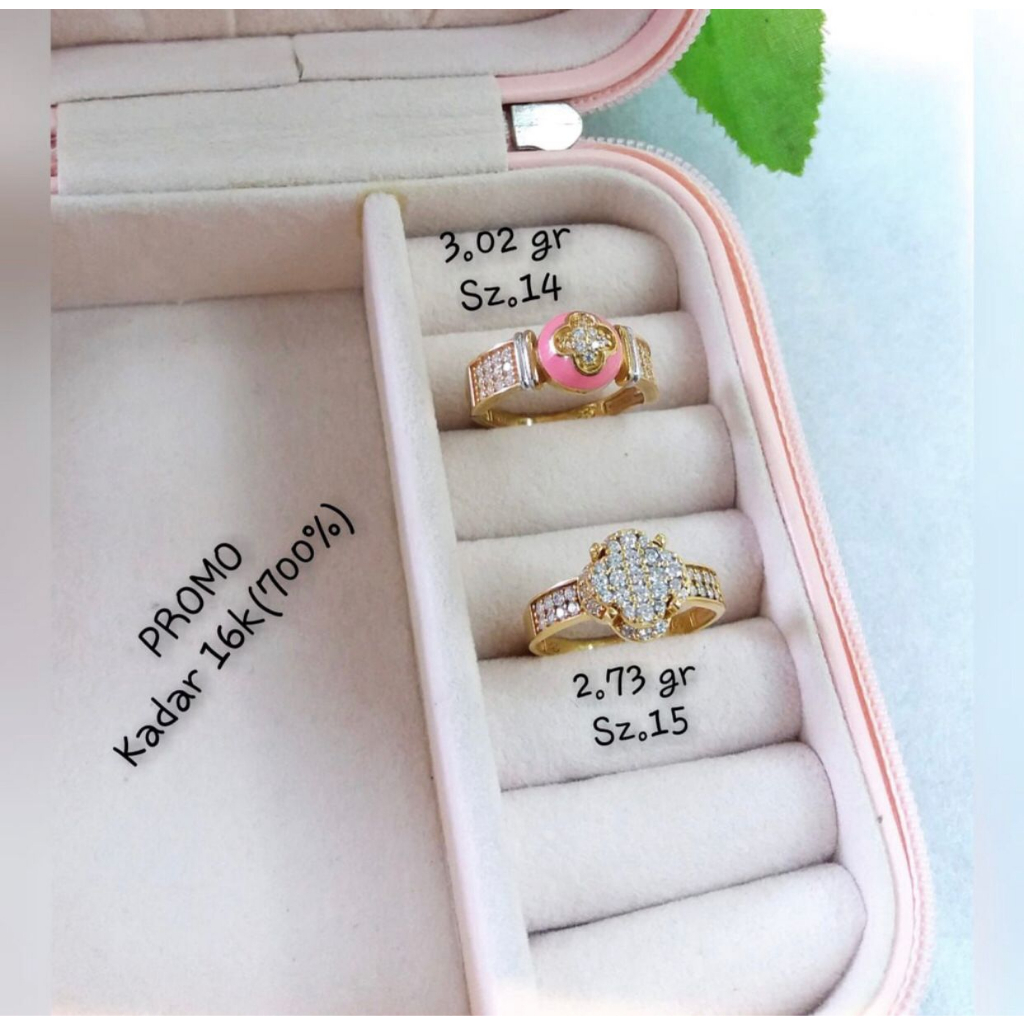 Cincin wanita dewasa motif timbul kadar 700