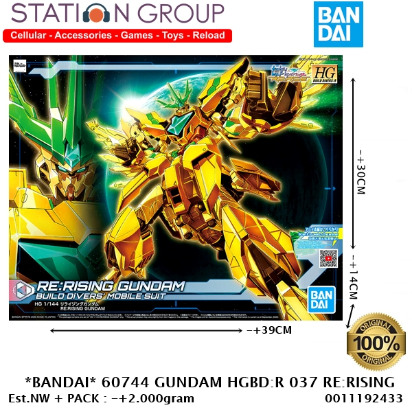BANDAI 60744 GUNDAM HGBDR 037 RE RISING GUNDAM - GUNPLA MODEL KIT