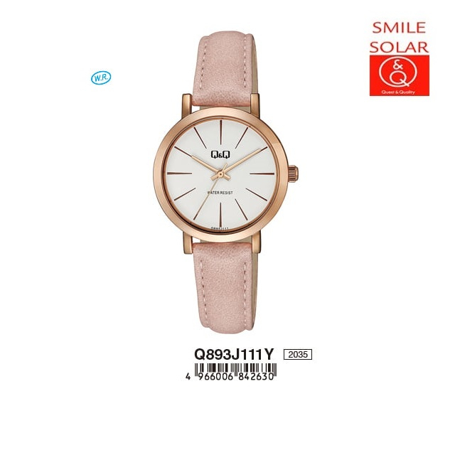 Jam Tangan Wanita Stylist Casual Kulit Leather Analog Original Q&amp;Q QnQ QQ QB57 Q893 Series