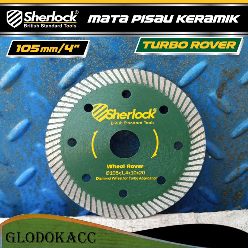 Diamond Wheel 4&quot; Sherlock Mata Pisau Potong Keramik Turbo ROVER