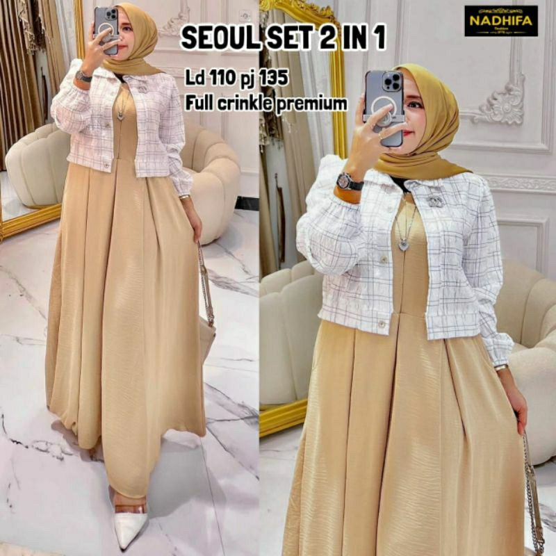 SEOUL SET 2 IN 1 / CRINKLE PREMIUM // NADHIFA FASHION