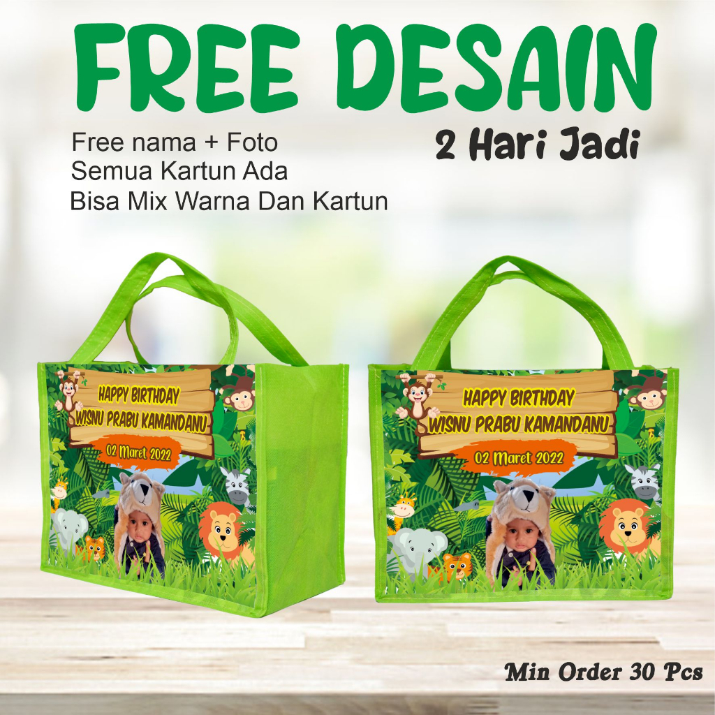 

TAS ULTAH ANAK SOVENIR/SOVENIR TAS KERAK TER HEWAN DI HUTAN/NGGAK RIBET DAN LEBIH RAPI