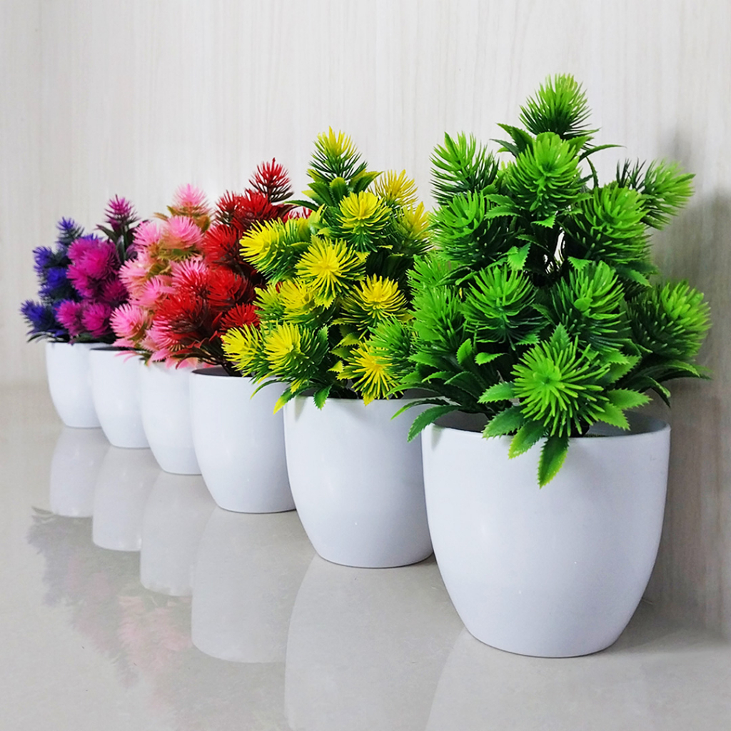 Bunga Hiasan Bonsai Plastik Pot Tanaman Hias Artificial Flowers Dekorasi Rumah Palsu PBP07