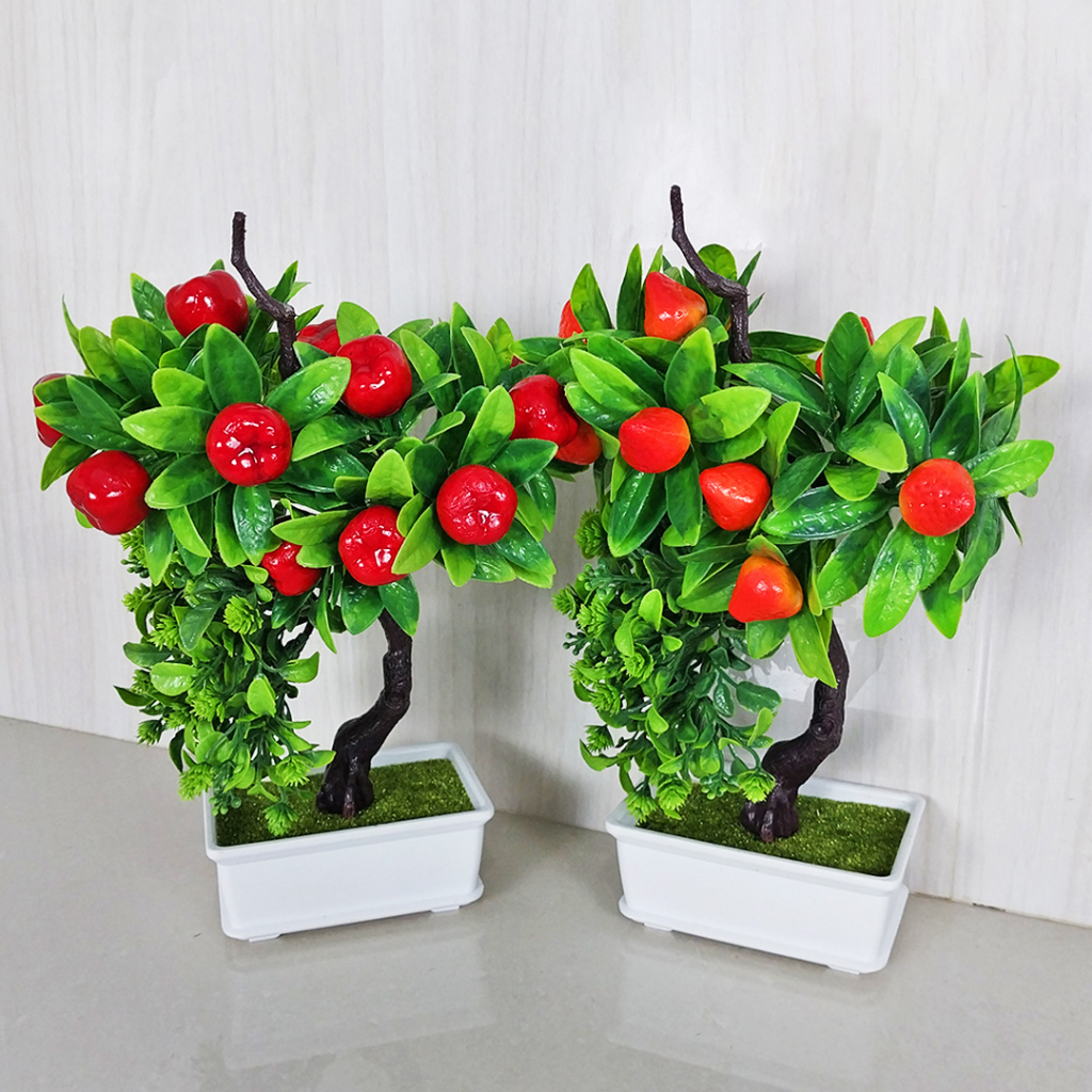 Tanaman Buah Hias Plastik Dekorasi Rumah Tanaman Hias Artificial Flowers Import Bunga Hias Murah PBP84