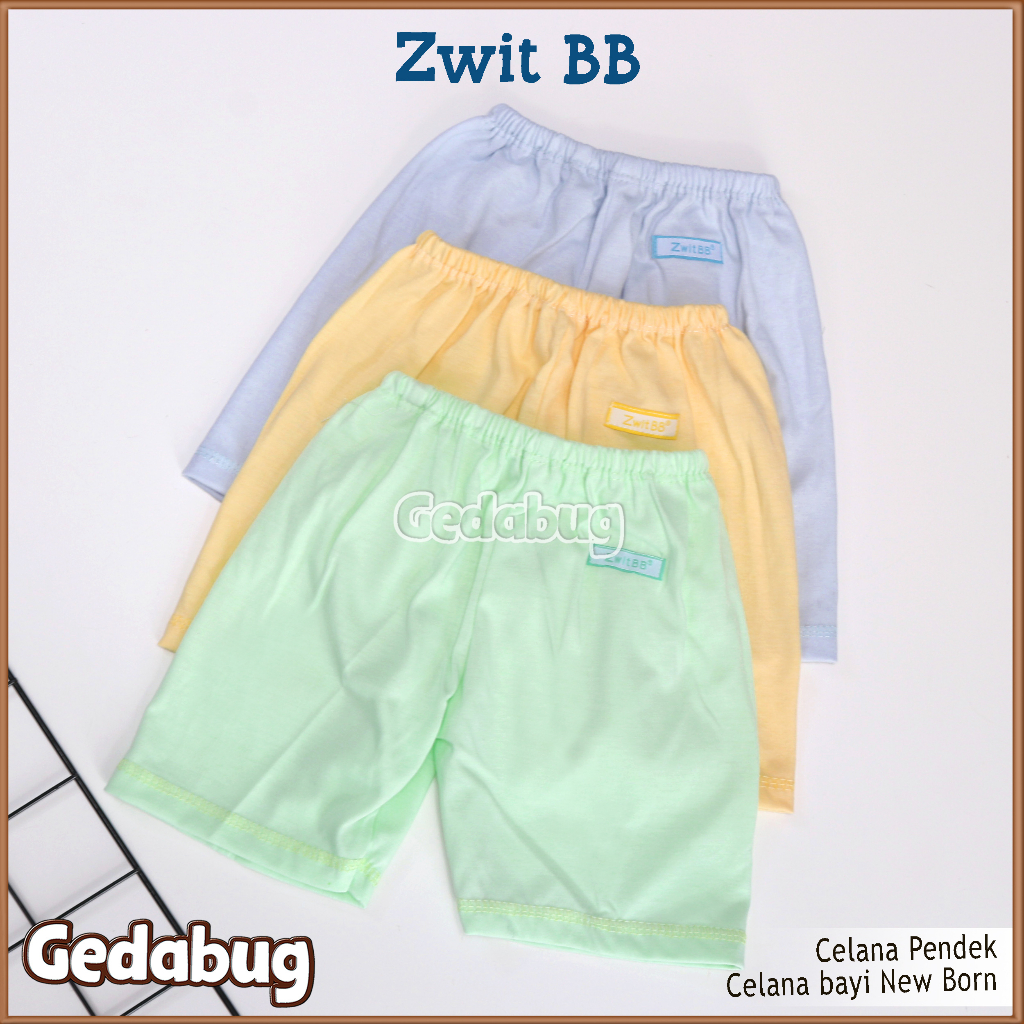 Celana Pendek anak ZWIT BB Polos | Celana pendek anak 100% Katun | Gedabug