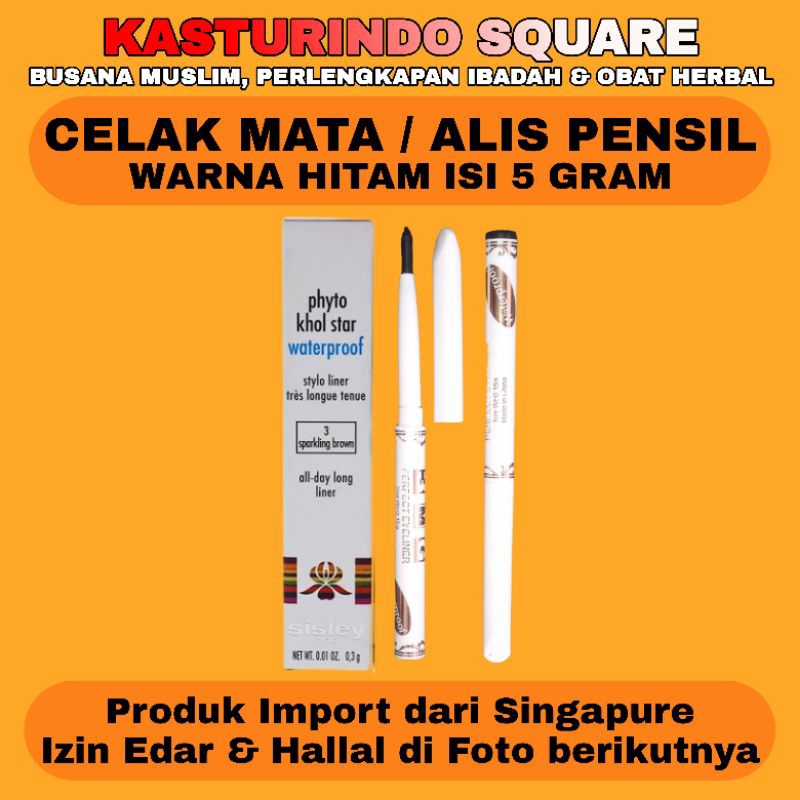 Eyeliner Celak Sipat Mata Pensil Alis Hitam
