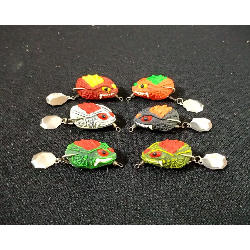 SOFT FROG SISANGAR LURE UKURAN 3CM . HOOK VMC 1#