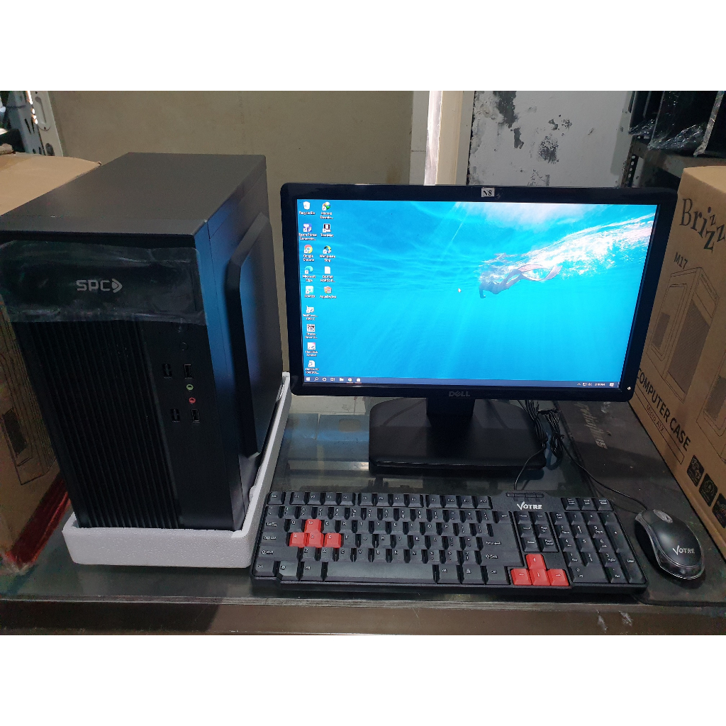 PAKET PC CORE I3 RAM 8GB SSD 120GB HDD 500GB MONITOR 19&quot; KEY MOUSE