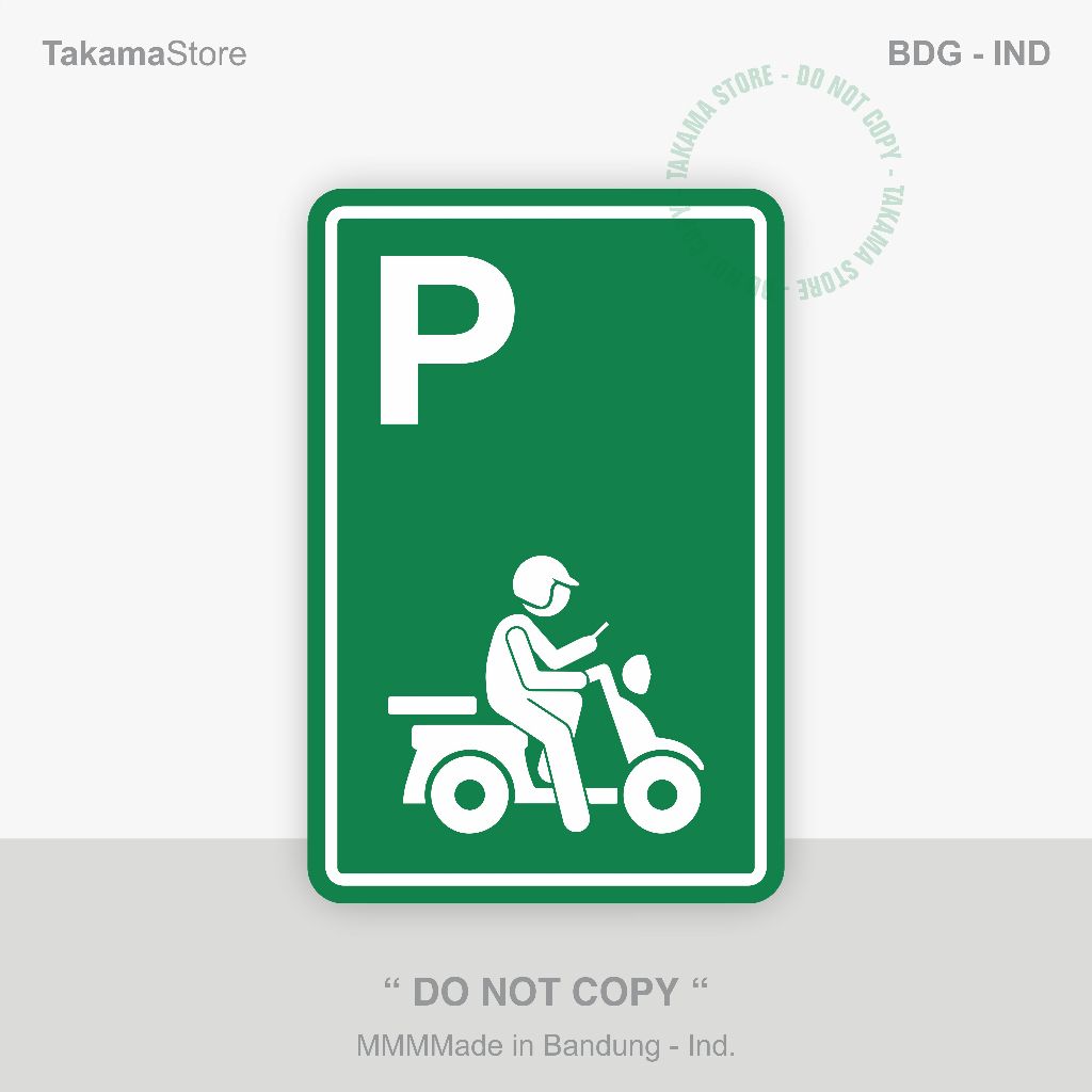 

Motorcycle parking taxi sign - Size 20cm x 30cm - Alumunium plate