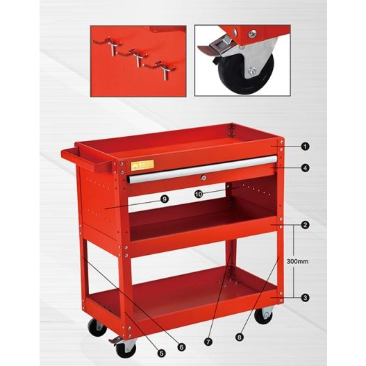 Trolley trolly troli bengkel lemari  rak kerja perkakas tools