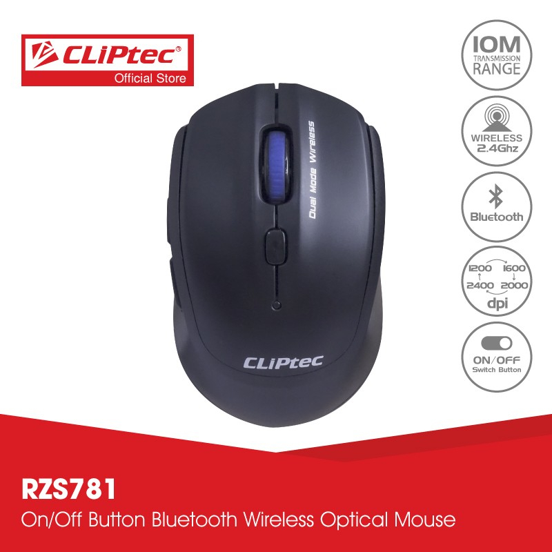 Mouse Wireless Bluetooth Dual Mode RZS781