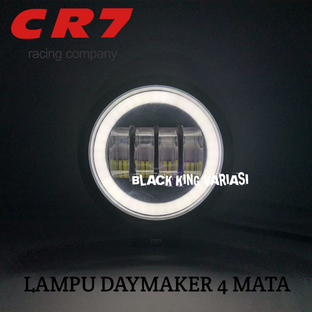 Lampu Tembak Daymaker Bulat 40 Watt Lampu Sorot 4 Mata Bulat CR7 Angel Eye Lampu Daymaker 4 Lensa Lampu Tembak Sorot LED CWL 4 Mata