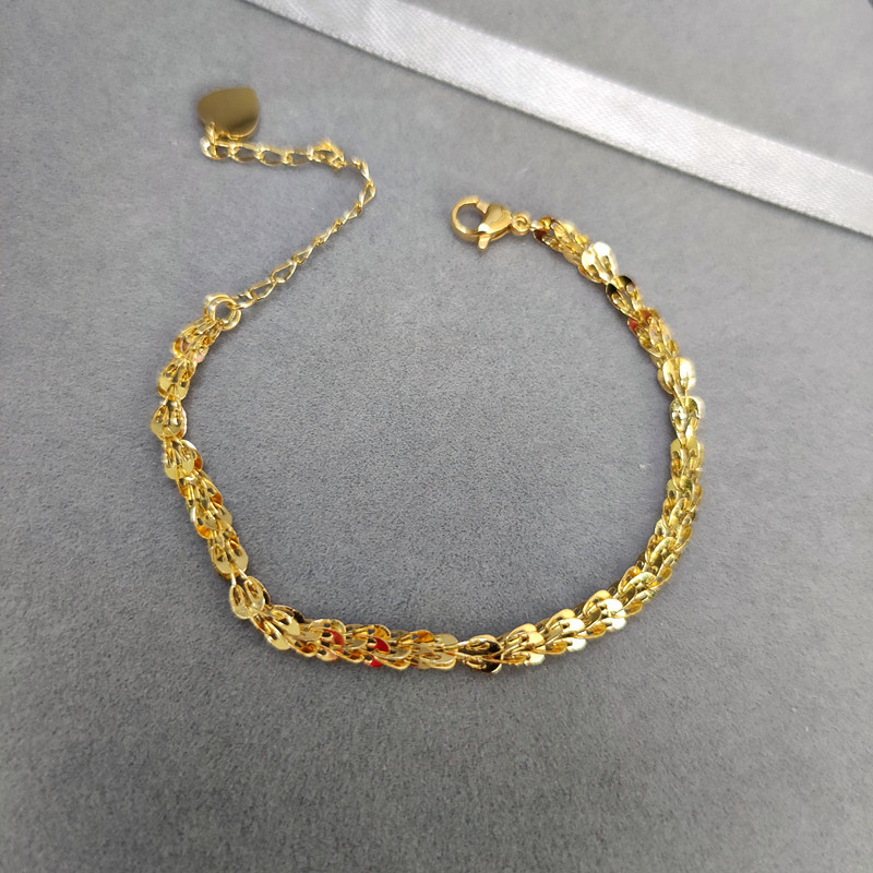 AZ275 [COD✔] Gelang Sederhan Fashion Rantai  Disesuaikan Titanium Wanita Anti Karat Perhiasan