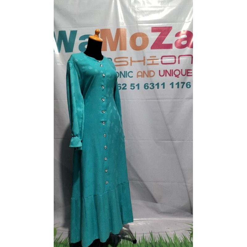 gamis rempel dibawah motif bunga