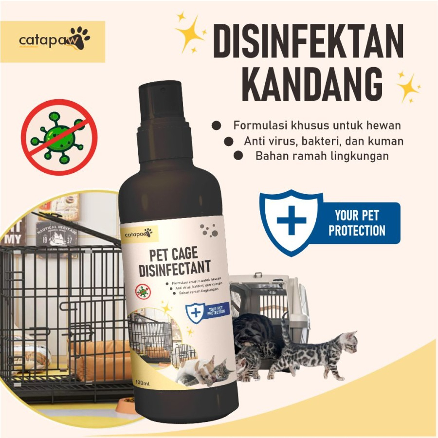 CATAPAW Disinfektan Kandang Hewan Anti Bakteri Virus 100ml / Pet Disinfectant Pembersih Kandang dan Tempat Tidur Kucing Anjing