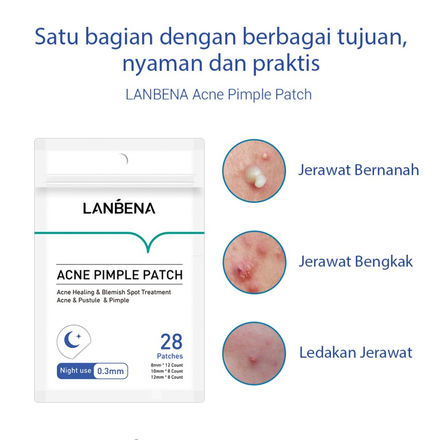 ✨ AKU MURAH ✨ LANBENA Acne Pimple Patch DAY isi 25 Patch /  NIGHT isi 28 Patch