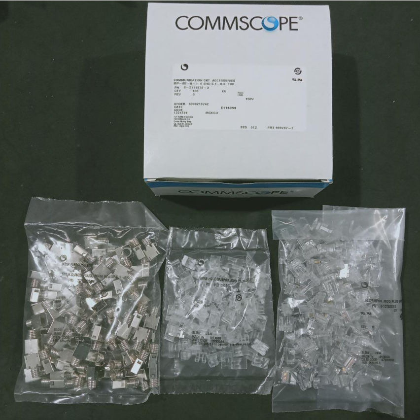 Konektor Commscope AMP RJ45 UTP Cat.6 | Connector LAN | Cat6 RJ 45 ORIGINAL
