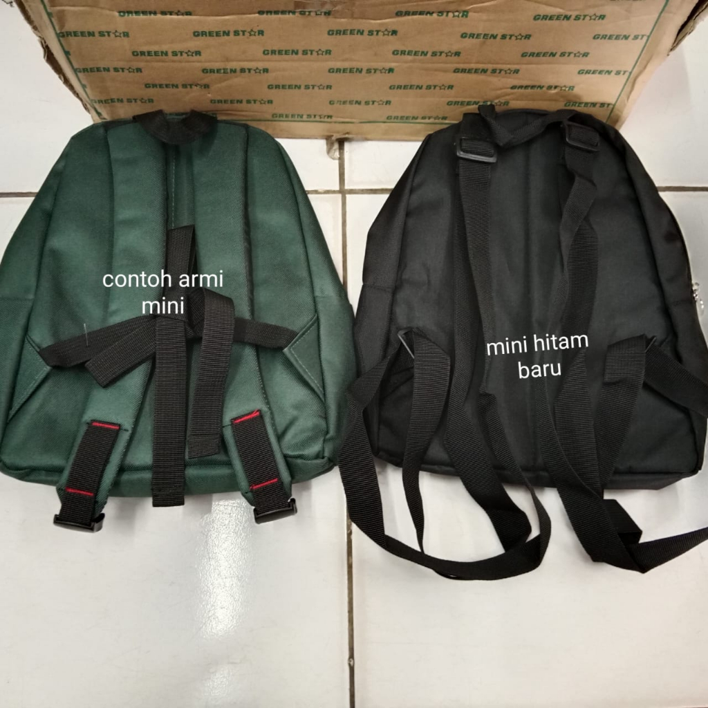 Tas Ransel - Mini Backpack Punggung Bahu Polos Sekolah Travelling Anak Remaja Kekinian Model Fashion Terbaru Korea Simple Elegan Casual Perempuan Wanita Cewek