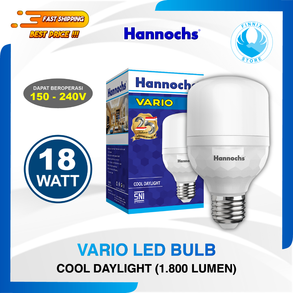 Hannochs VARIO LED Bulb 18 Watt 18watt - Bola Lampu Bohlam LED