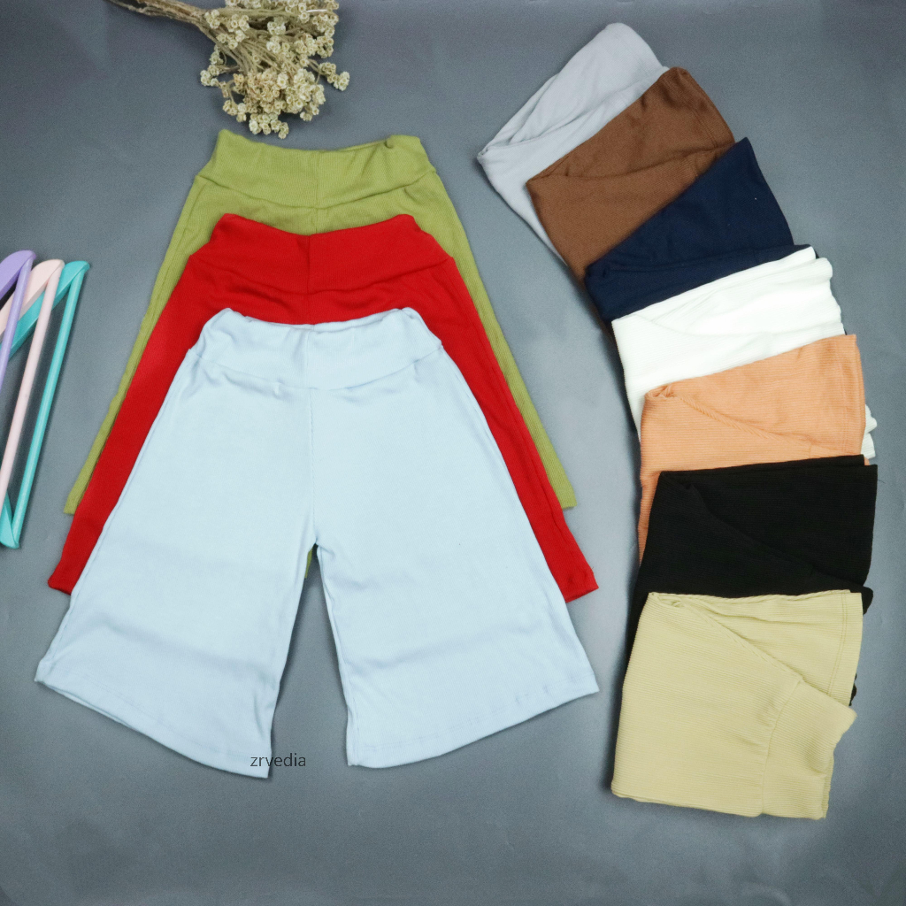 Kulot Jane uk 1-10 Tahun / Celana Polos 3per4 Anak Perempuan Bawahan Pendek Harian Pants Murah