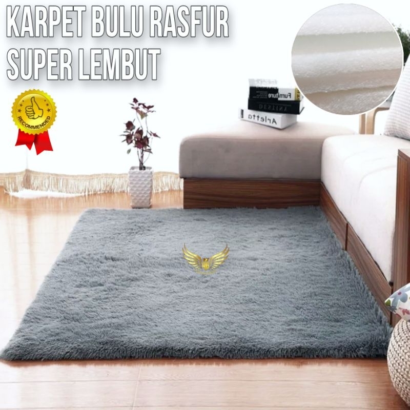 Karpet bulu ukuran besar 200x160x5cm