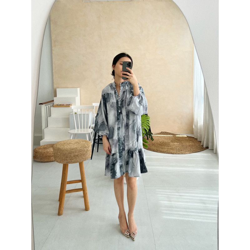 Calla Dress Bumil Busui Dress Korean Ruffle Mini Dress