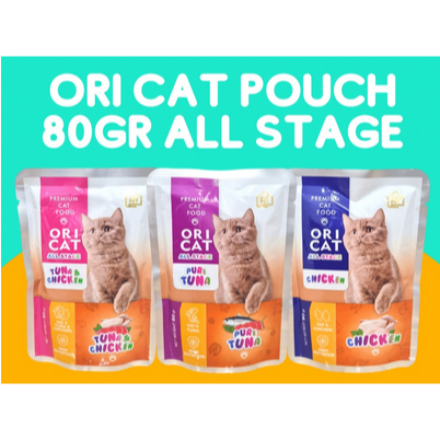 ORICAT POUCH 80gr SEMUA USIA ORI CAT WET FOOD MAKANAN BASAH KUCING