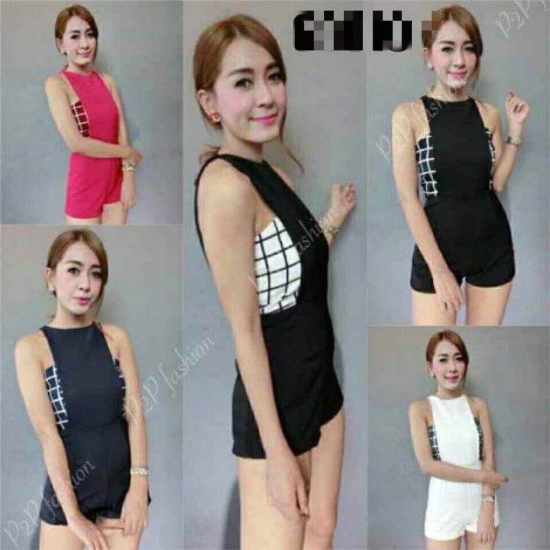 Jumpsuit Pendek Wanita Korean Style Import Premium Sexy | Baju Cewek Club Party Pesta LC Penyanyi Se