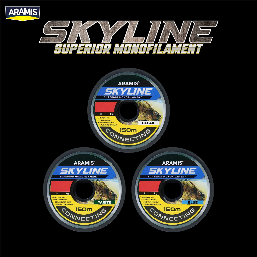 RELIX NUSANTARA TRINCIK NYLON | SENAR PANCING | SENAR NYLON | Aramis Skyline Superior Nylon Monofilament Material 150 Meter Connecting