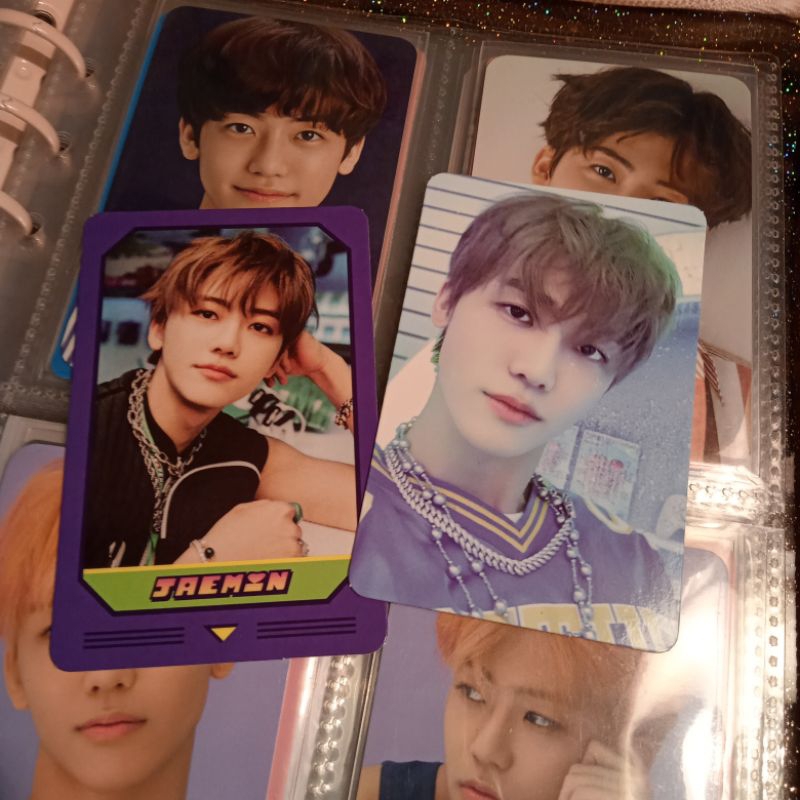 official photocard jaemin set glitch mode matching game card