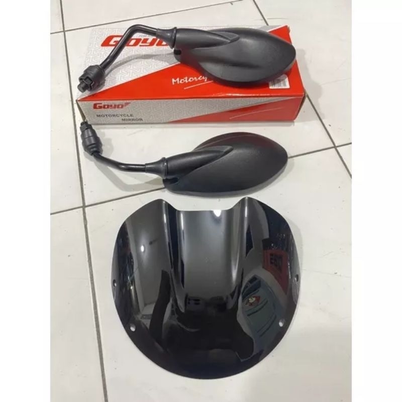 Paket spion x1 yamaha plus visor depan model batman fizr force satria hiu jupiter z1 dll