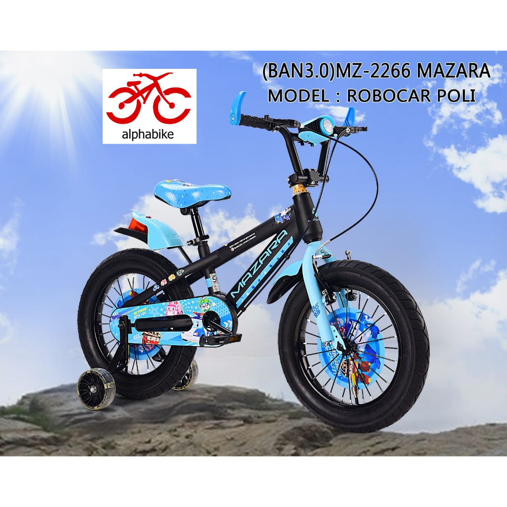 SEPEDA ANAK BMX 18 INCH MAZARA 2266 BAN 3.0 POLI ROBOCAR 5-8 TAHUN