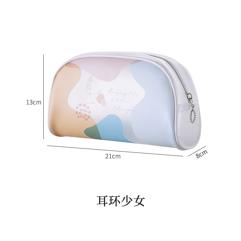 Tas kosmetik transparan seri Morandi baru Tas portabel TPU tas penyimpanan kosmetik tahan air