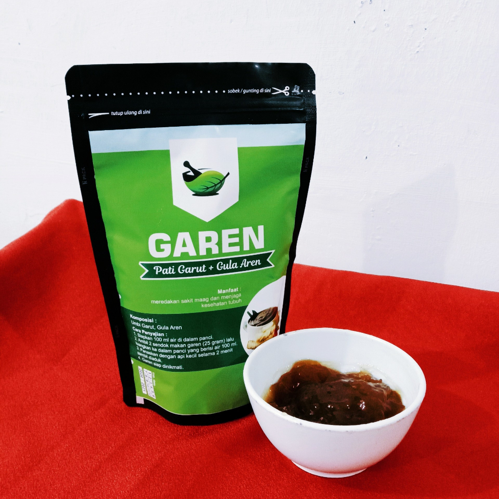 GAREN Arrowroot Powder Bubur Instan Tepung Pati Umbi Irut Garut Angkrik Kerut Lerut Gula Aren Obat Herbal Sakit Perut Diare Maag Asam Lambung Gangguan Pencernaan