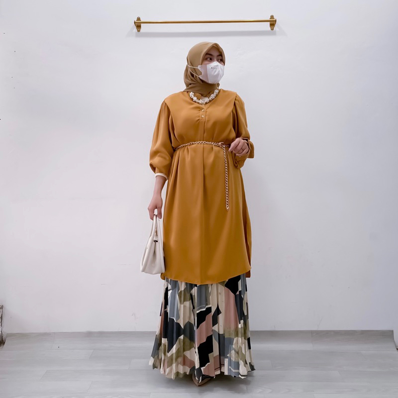 NEMA TUNIK | PAKAIAN ATASAN WANITA LONG TUNIK POLOS