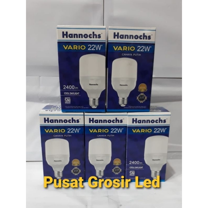 Paket 10 pcs Hannochs Vario 22 watt Cahaya Putih