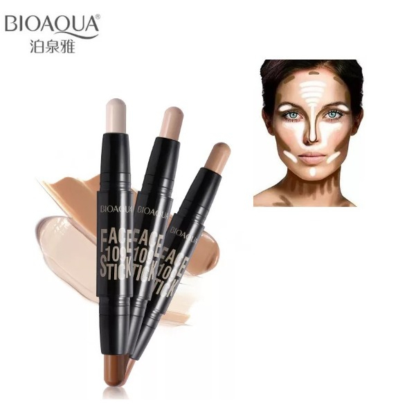 [ BAYAR TEMPAT ] FACE STICK 3D 109 2in1 CONTOURING STICK DUO AND CONCEALER WATERPROOF ANTI AIR