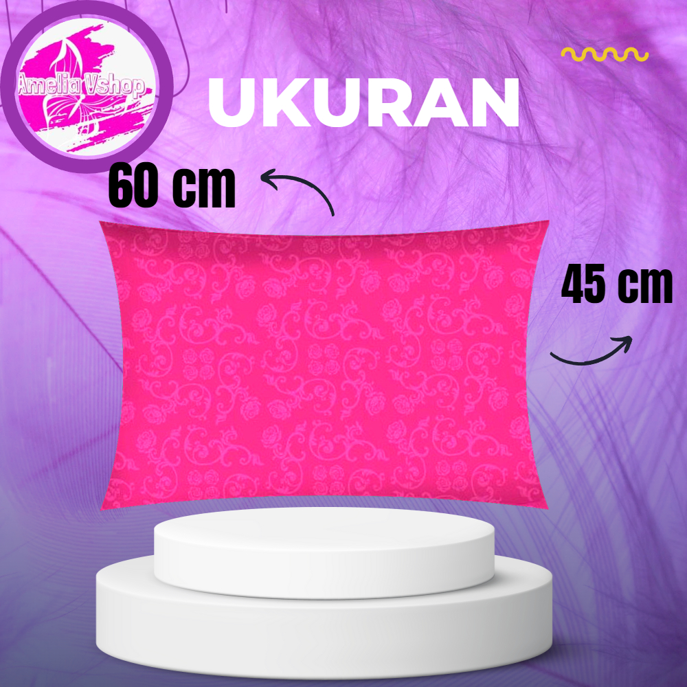 1 Set Urung Bantal Guling Embos Sarung Bantal Sarung Guling Polos Anti Luntur