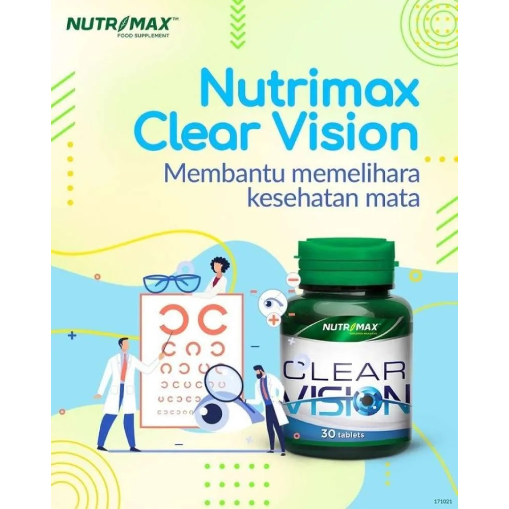 [BPOM] Nutrimax Clear Vision Isi 30 Tablet/ Eye Bright Vitamin Mata Minus / Vitamin Glukoma / MY MOM