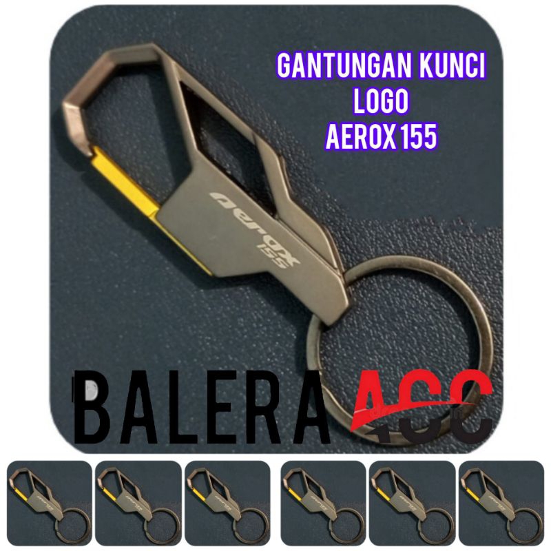 Gantungan kunci remote smart key Logo AEROX 155  Kualitas PREMIUM