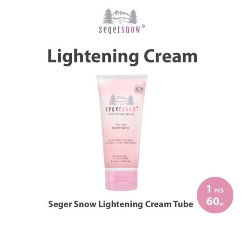 Segersnow lightening cream 60 ml tube