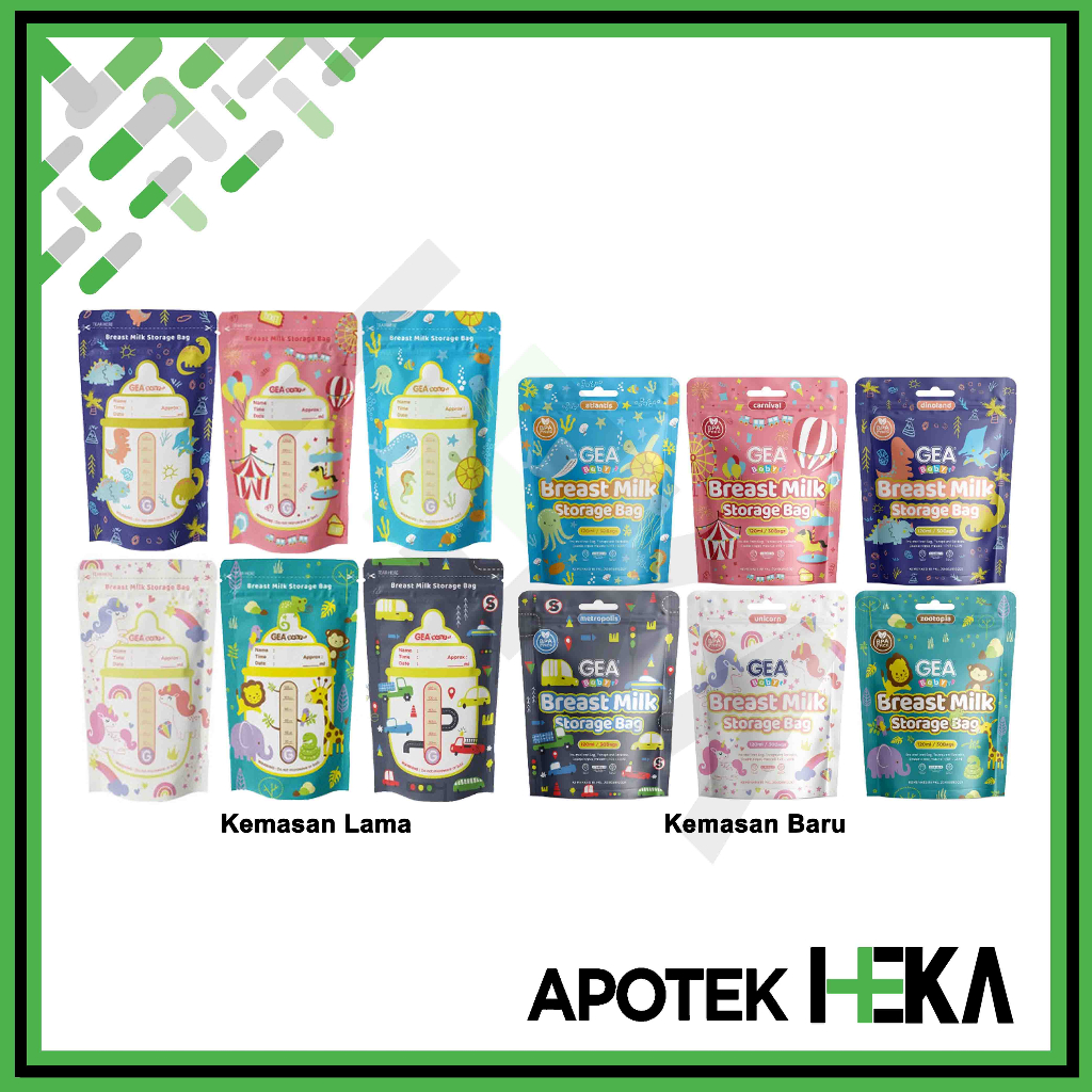 Breast Milk Storage Bag GEA Baby 120 ml - Kantong Asi 120 ml (SEMARANG)