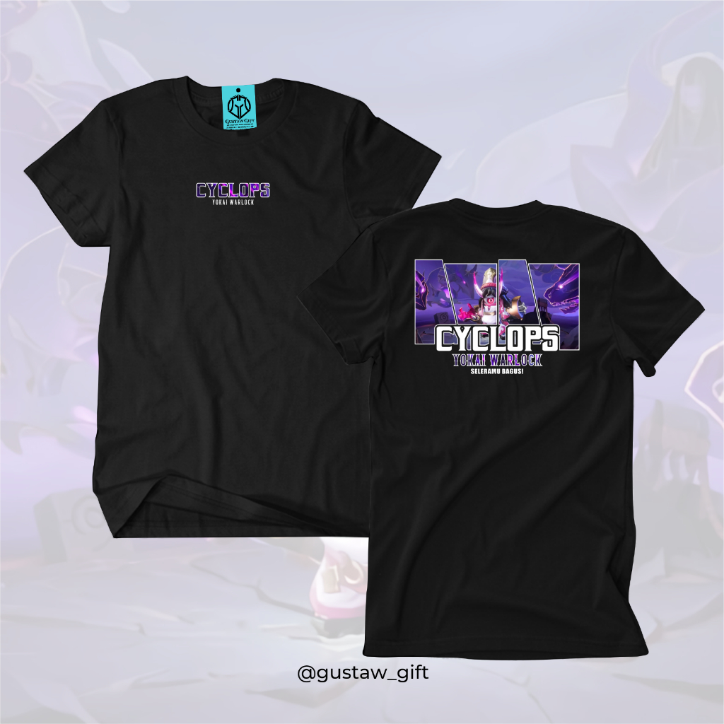 GG T-Shirt CYCLOPS Collector skin Mobile Legends Kaos Custom Katun Slim-fitting