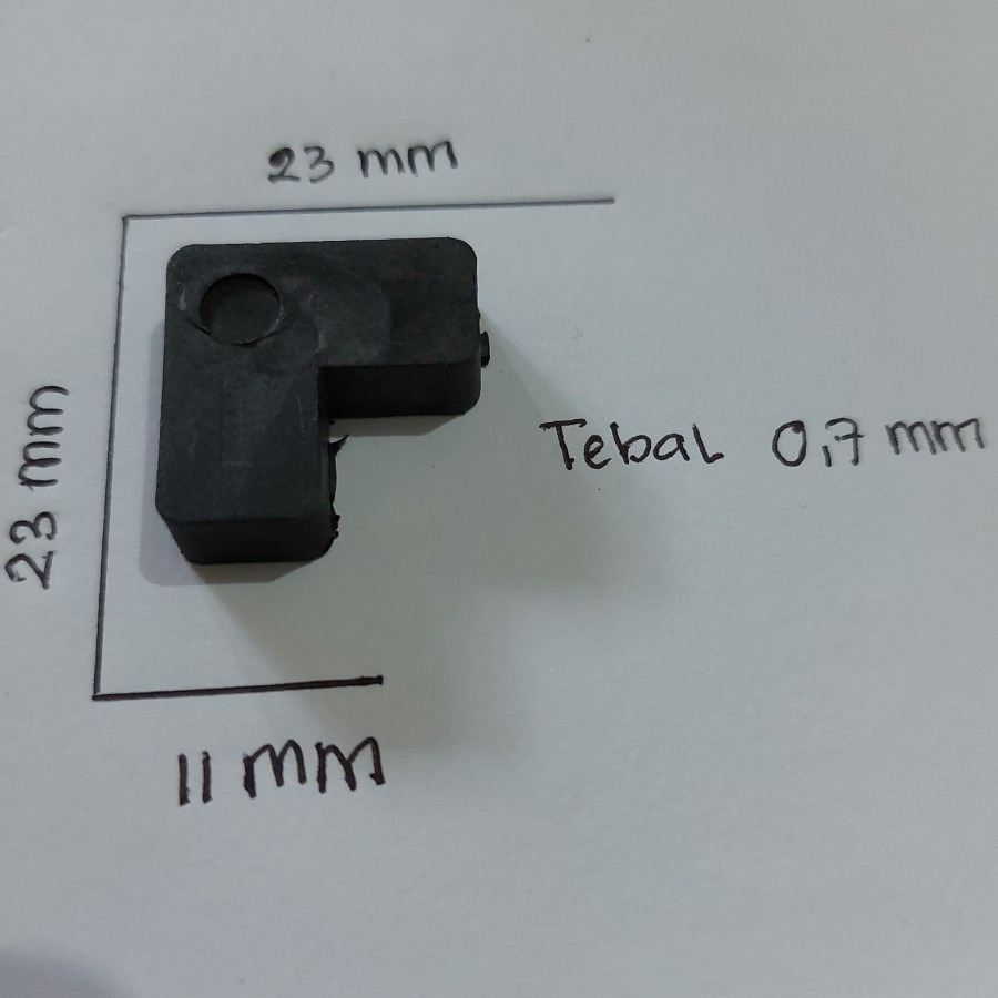 Siku Plastik Braket Spigot Sambungan Hollow Gepeng U Kotak Aluminium Hitam 7604+U